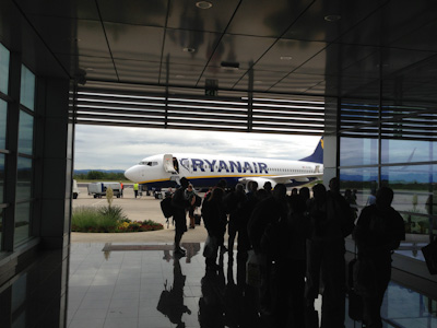 Zadar Airport, one of the smallest airports I've been to, the plane pulled up right outside the customs entrance