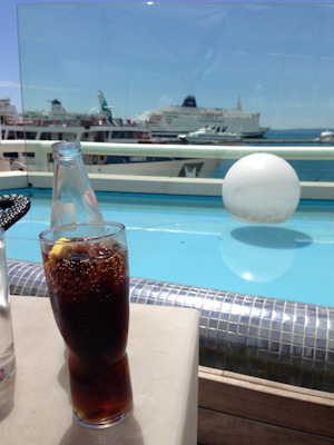 Really nice bar overlooking the sea