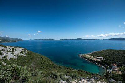 View of the sea close to Dubrovnik on the drive from Plitvice to Dubrovnik
